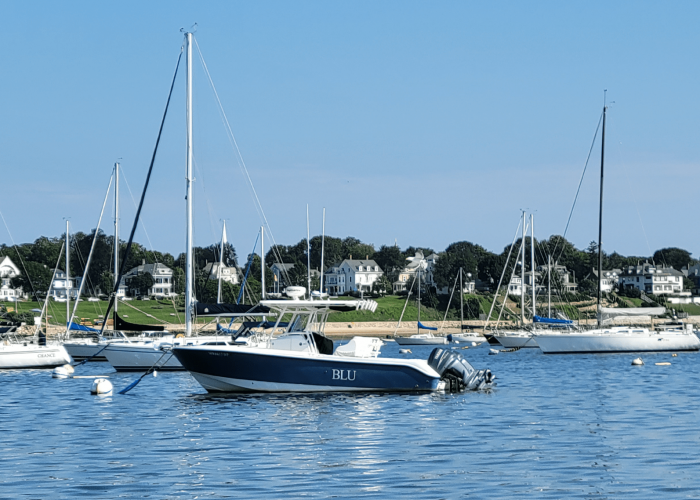 View of Beverly Harbor from Dead Horse Beach in Salem, Massachusetts